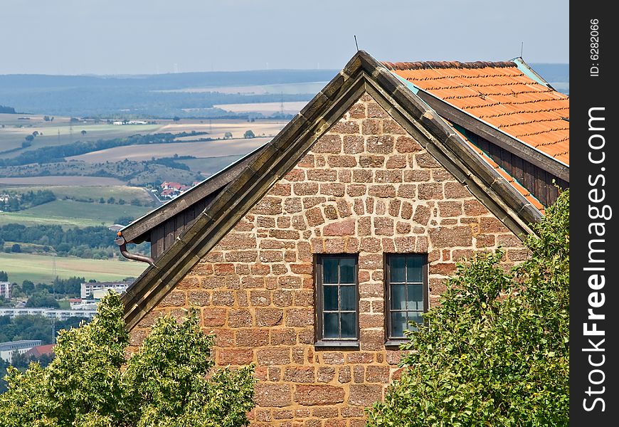 Medieval house in old European castle. Medieval house in old European castle