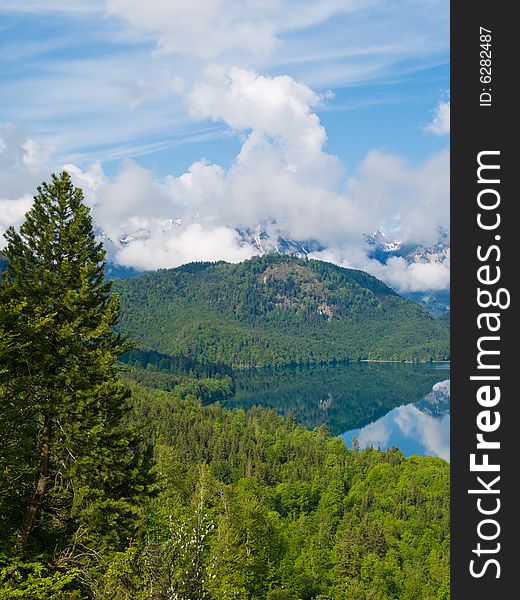 Mountain lake in German Alps