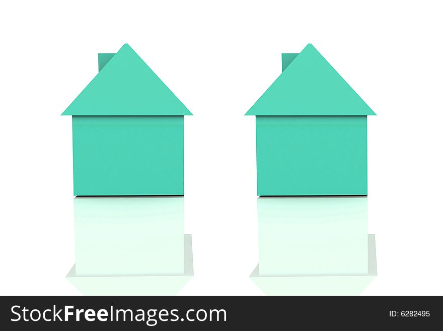 3D Render Real Estate Mortgage Concept. 3D Render Real Estate Mortgage Concept