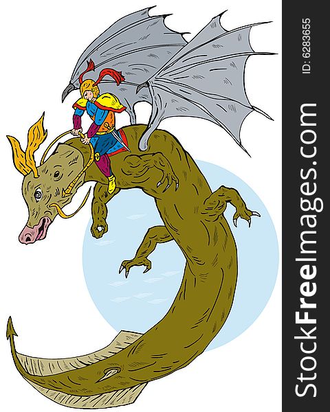 Dragon with rider