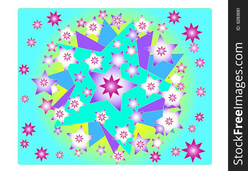 Abstract background with colored stars. Abstract background with colored stars