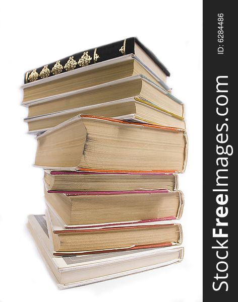 Old books isolated on a white background. Old books isolated on a white background