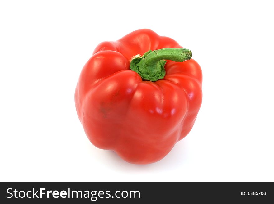 Red pepper isolated in studio