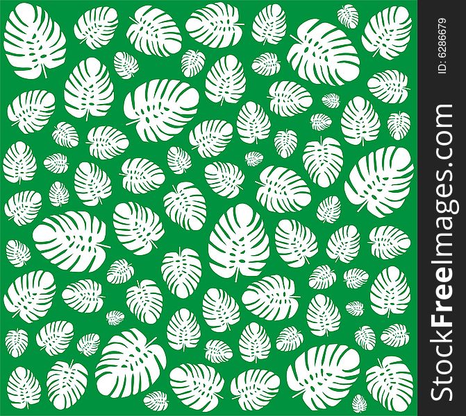 Green pattern made of philodendron shapes. Green pattern made of philodendron shapes