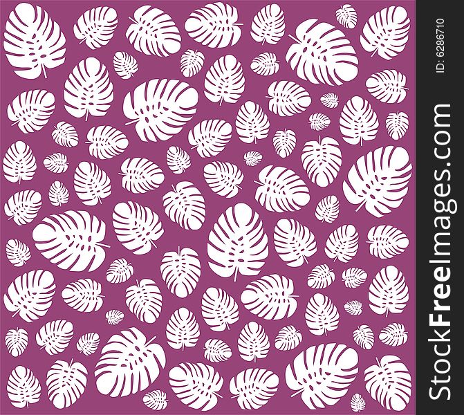 Purple pattern made of philodendron shapes. Purple pattern made of philodendron shapes
