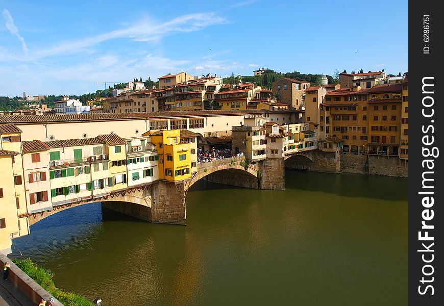 Image of Ponte Vecchio in Florence - Tuscany. Image of Ponte Vecchio in Florence - Tuscany