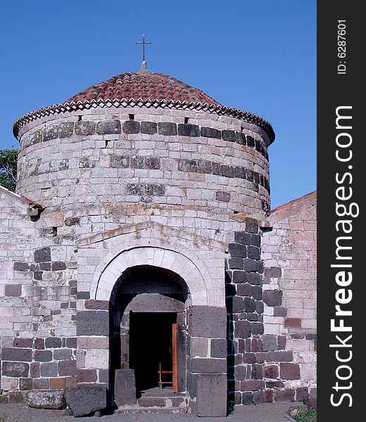 The rural church of Santa Sabina near Silanus - Sardinia (Italy). Romanesque church built between the Xth and the XIth century (during the byzantine period) and with byzantine architectural influence.