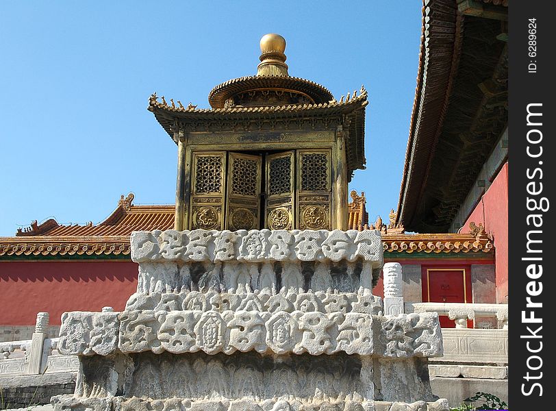 A palace in the Forbidden City in Beijing, China.