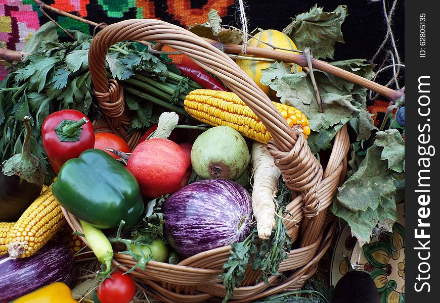 Picture with eco vegetables view in september season. Picture with eco vegetables view in september season