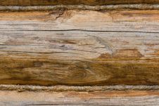 Closeup Of An Old Wooden Wall Made Of Logs Royalty Free Stock Photography Closeup Of An Old Wooden Wall Made Of Logs Royalty Free Stock Photography