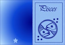 Pisces Card Stock Image