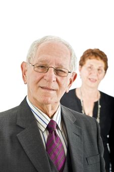Senior Businessman With Colleague Stock Photography Senior Businessman With Colleague Stock Photography