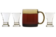 Full Cup With Empty Shots Royalty Free Stock Photography Full Cup With Empty Shots Royalty Free Stock Photography