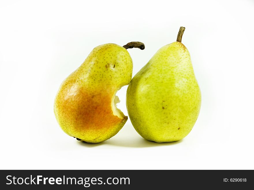 A pear biting another one. Angry pear. A pear biting another one. Angry pear.