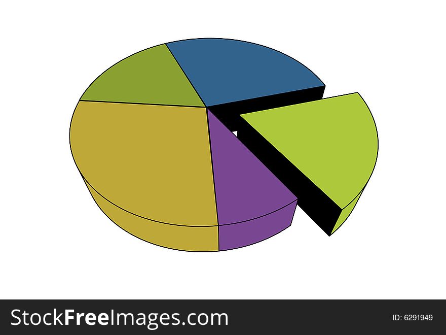 Statistics - isolated multicolor diagram on white (with vector EPS format)