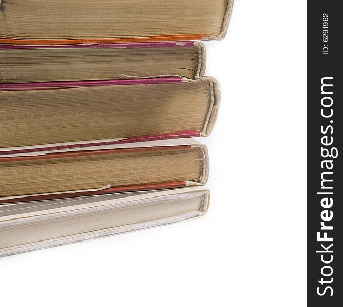 Old books isolated on a white background. Old books isolated on a white background