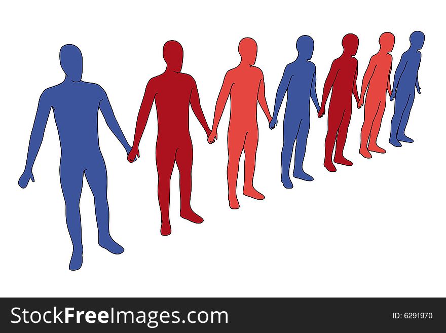 Isolated 3d people on white background. Isolated 3d people on white background