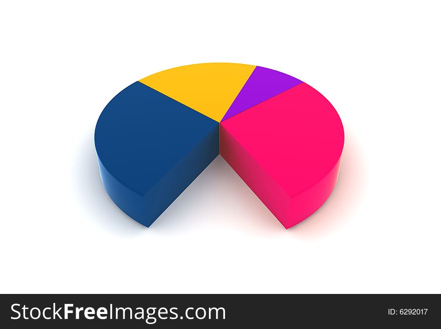 Statistics - isolated multicolor diagram on white