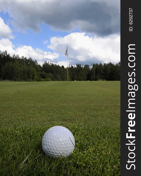 Golfball On Course