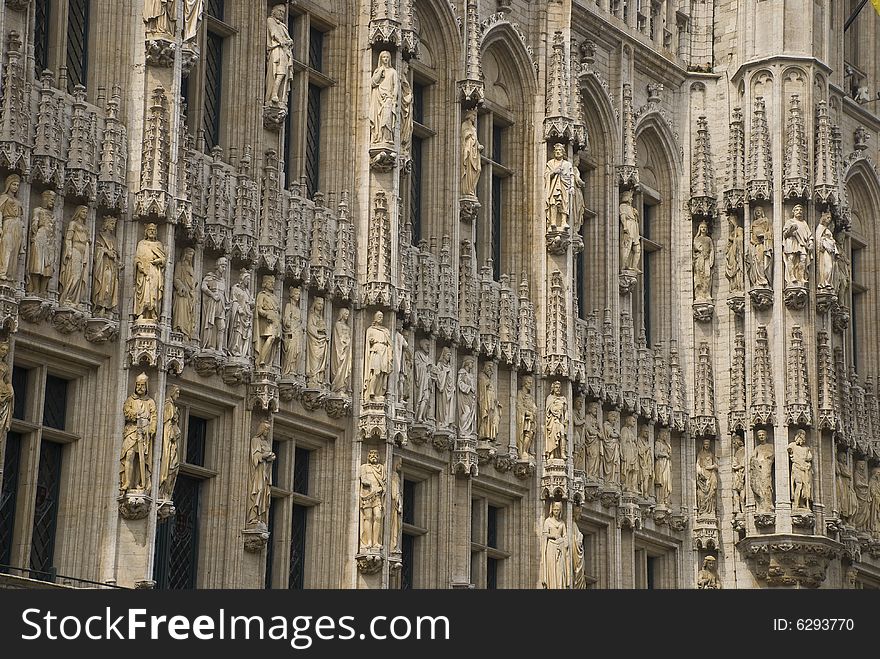 A view at the city hall of Brussels, Belgium