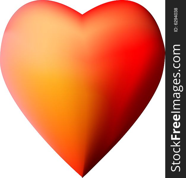 Multicolored shape of big heart