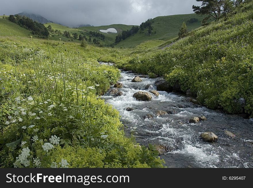 A mountain river in Caucasia