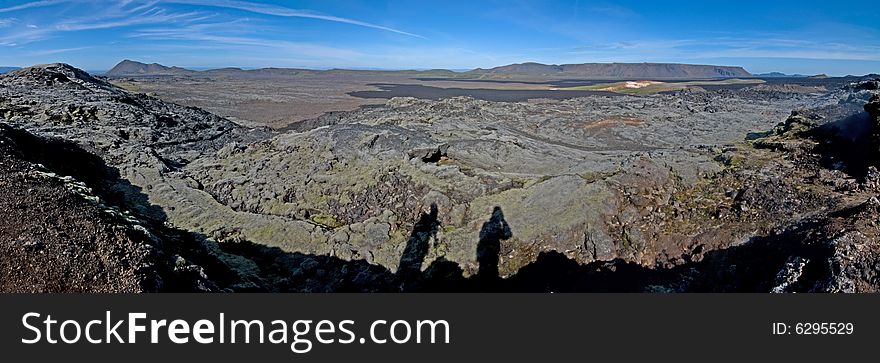 Krafla volcano, the youngest lava area in Iceland. Krafla volcano, the youngest lava area in Iceland