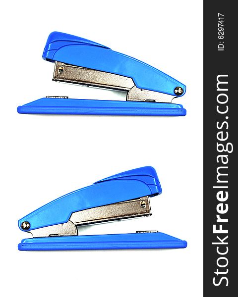 Stapler with blue color, two stapler