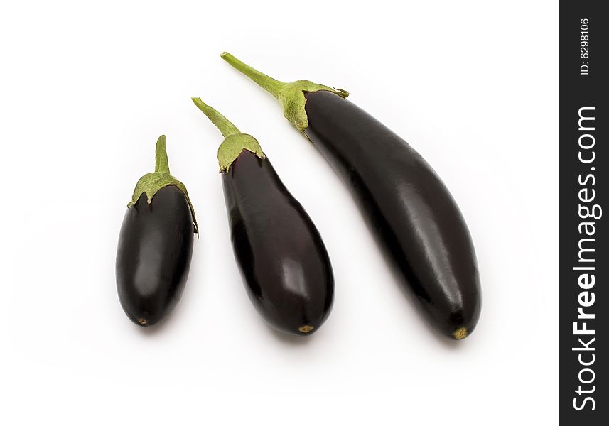 Aubergine isolated on white background