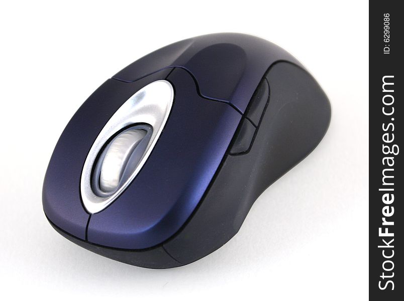 Computer mouse over white