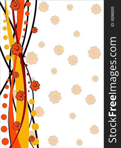 Autumn colors floral template vector illustration. Autumn colors floral template vector illustration