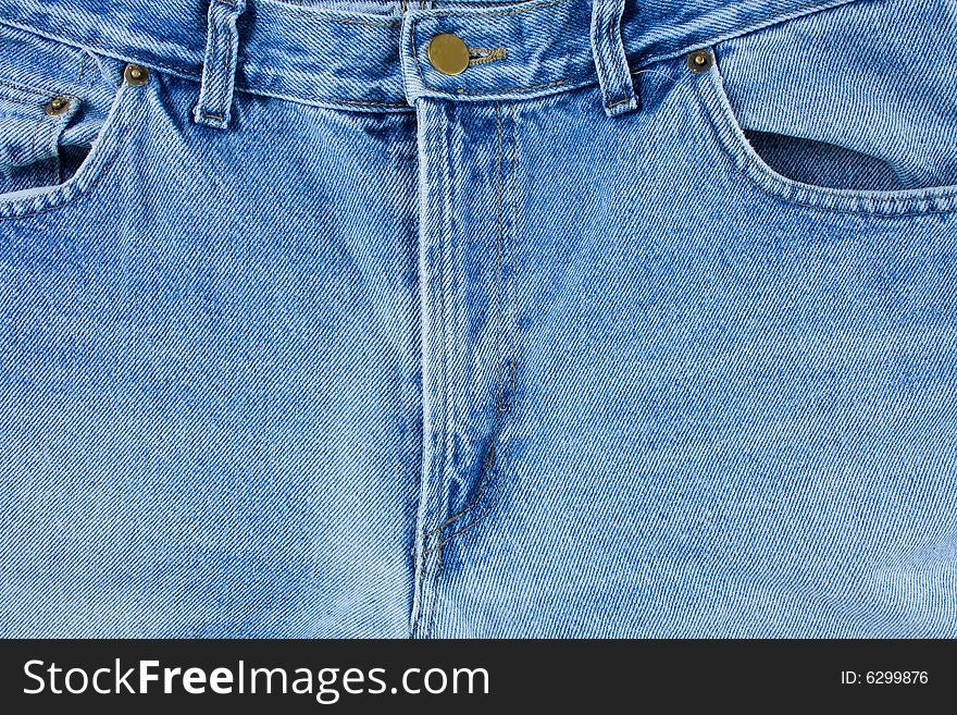 Pocket on blue jeans, texture. Pocket on blue jeans, texture