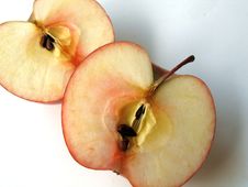 Apple In Halves Royalty Free Stock Image Apple In Halves Royalty Free Stock Image