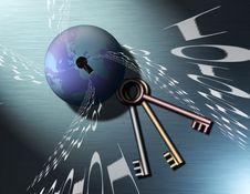 Keys To Binary Globe Royalty Free Stock Images Keys To Binary Globe Royalty Free Stock Images