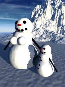 Snowman  24 Royalty Free Stock Image