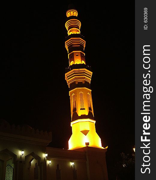 Mosque in Doha / Qatar , nightshot