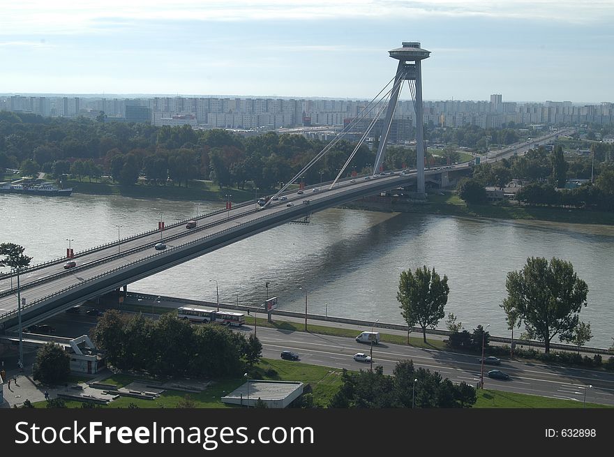 The new bridge across the Danube. The new bridge across the Danube