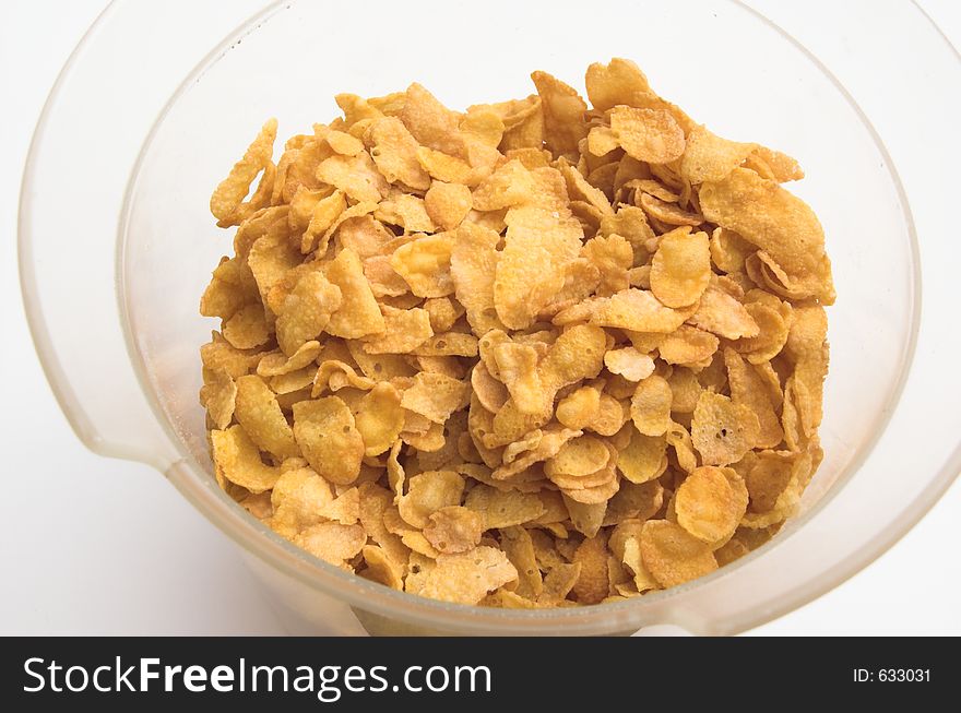 Cornflakes isolated on white