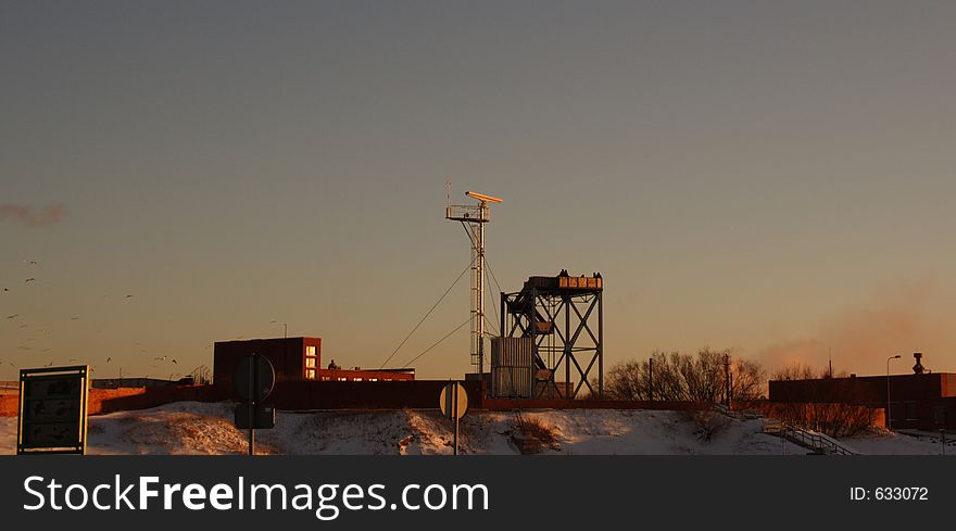 Watchtower on a beach