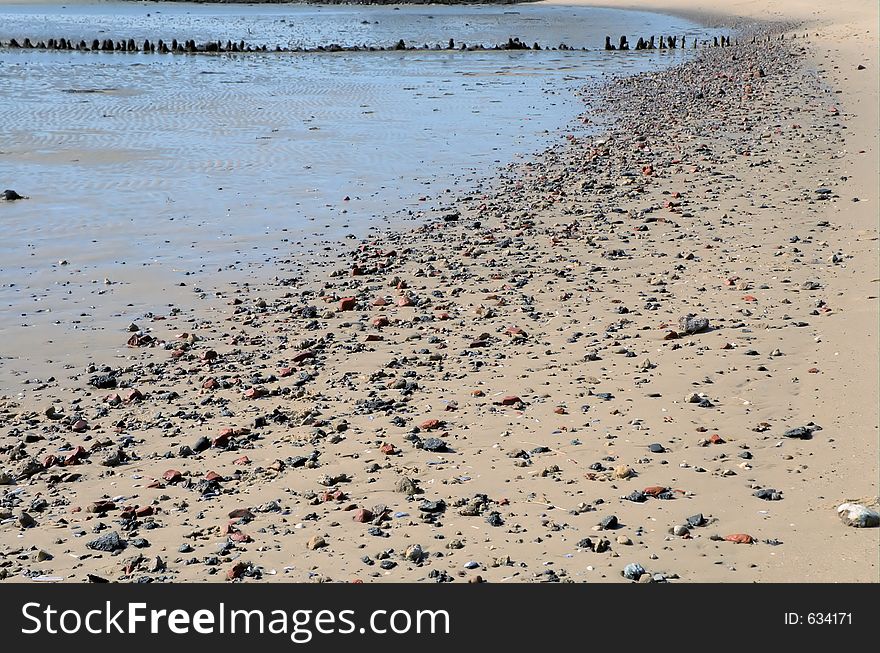 Beach at low tide