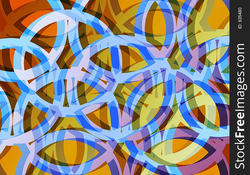 Colourful circle design pattern.