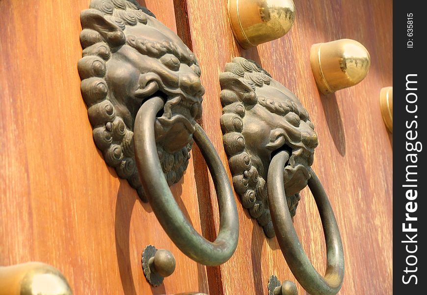 Door Handle at Jing An Temple, Shanghai, China