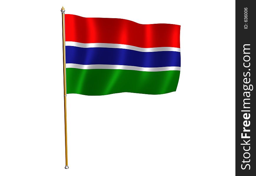 Gambian Silk Flag