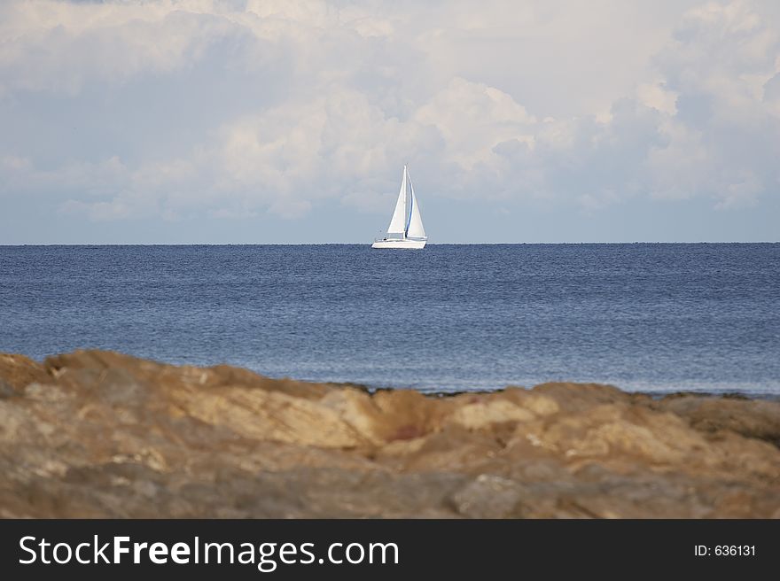 Sailing boat in Stintino, Sardinia, Italy