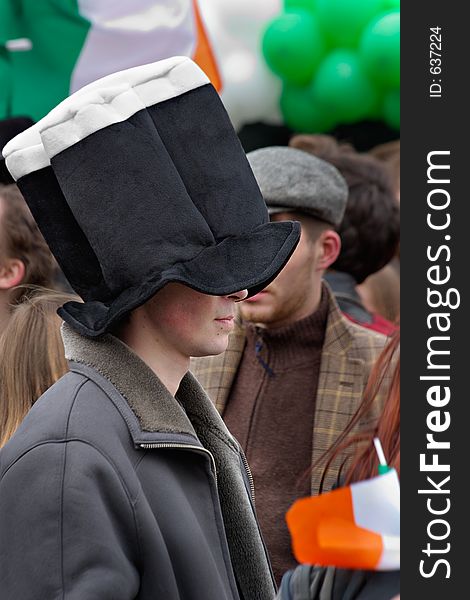 Parade in honour of st.Patrick in Moscow. Parade in honour of st.Patrick in Moscow