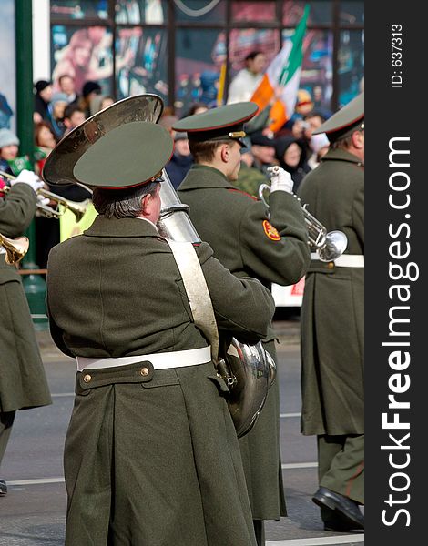 Parade in honour of st.Patrick in Moscow. Parade in honour of st.Patrick in Moscow