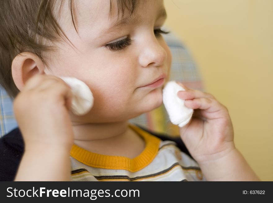 Toddler With Flakes