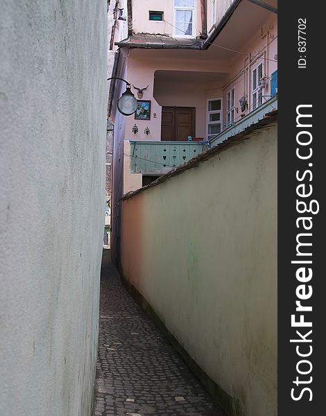 Very narrow street in Brasov - Romania