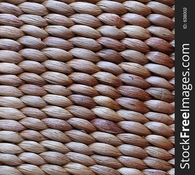 Closeup of an unusual woven basket texture - interesting textural background