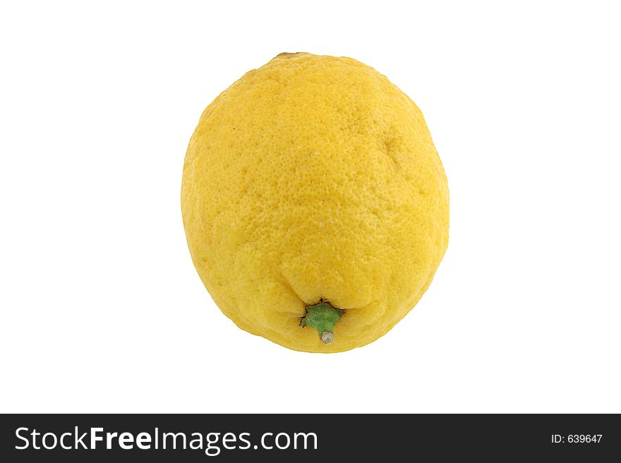 Fruits lemon over white